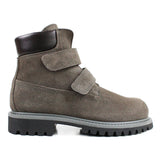 Scarponcino in suede con velcri
