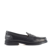 Penny Loafer in Black and Brown Calfskin Leather