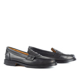 Penny Loafer in Black and Brown Calfskin Leather