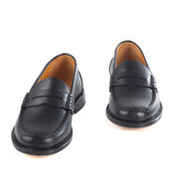 Penny Loafer in Black and Brown Calfskin Leather