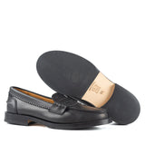 Penny Loafer in Black and Brown Calfskin Leather