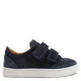Sneakers in Blue Suede Leather
