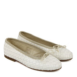 Ballerinas Shoes | Beige hand-woven calfskin leather