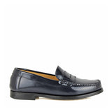 Mocassino penny in pelle di vitello blu navy