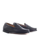 Penny Loafers in Black Calfskin Leather
