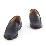 Penny Loafers in Black Calfskin Leather