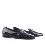 Slippers in Black Patent Leather