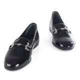 Slippers in Black Patent Leather