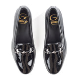 Slippers in Black Patent Leather