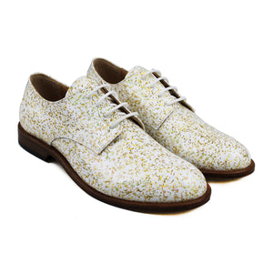 White Derby with gold glitter