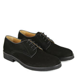 Brogue Derby in Black Suede