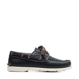 Blue Boat Shoes in Calfskin Leather