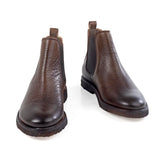 Chelsea boots in etain handmade color leather