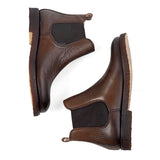 Chelsea boots in etain handmade color leather