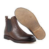 Chelsea boots in etain handmade color leather