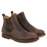 Stivaletti Chelsea in pelle effetto dark vintage