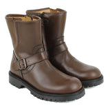 Stivaletto biker in pelle
