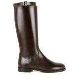 Boots in brown calfskin leather