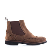 Chelsea boots in brown suede leather