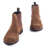 Chelsea boots in brown suede leather