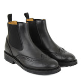 Stivaletto chelsea in pelle con fondo in gomma