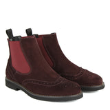 Stivaletto chelsea in suede con fondo in gomma light