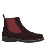 Stivaletto chelsea in suede con fondo in gomma light