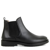 Black chelsea boot leather outsole
