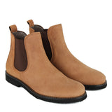 Stivaletto chelsea in nabuk con fondo in gomma light