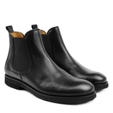 Stivaletto chelsea in pelle con fondo in gomma light