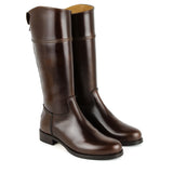 Boots in Brown Calfskin Leather
