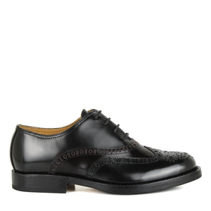 Derby brogue in pelle lavorazione goodyear