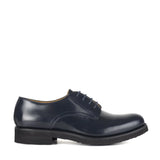 Kids Blue Calfskin Derby Shoes with Goodyear Welt