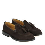 Mocassino in suede con nappine