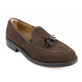 Dark brown moccasins with tassels Goodyear welt for kids