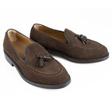 Dark brown moccasins with tassels Goodyear welt for kids