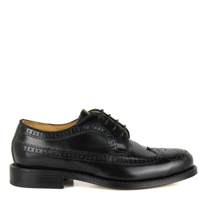Derby brogue in pelle lavorazione goodyear