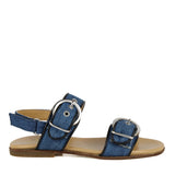 Sandals in denim leather