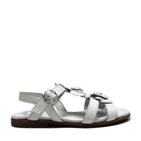 Roses sandals in White Calfskin Leather