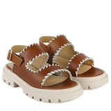 Sandali in pelle con cinturino