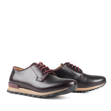 Sneaker runners burgundy calfskin leather