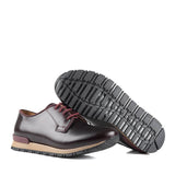 Sneaker runners burgundy calfskin leather