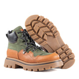 Hiking boots in nabuk and calfskin leather