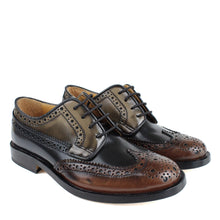 Load image into Gallery viewer, Brogue Derby in brushed leather
