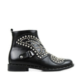 Ankle Boots in Black Calfskin Leather and Accessories