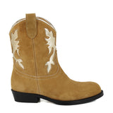 Texan Boots in Tan Suede Leather