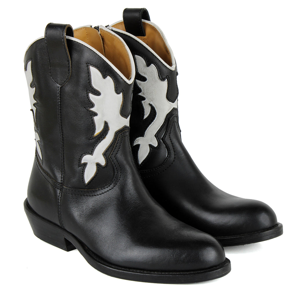 Stivale texano in pelle