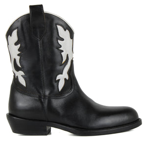 Stivale texano in pelle