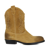 Texan Boots in Brown Suede Leather