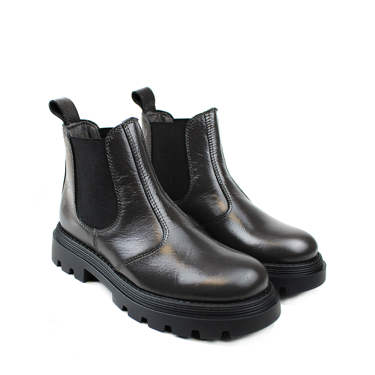 Chelsea Boots in dark green calfskin leather